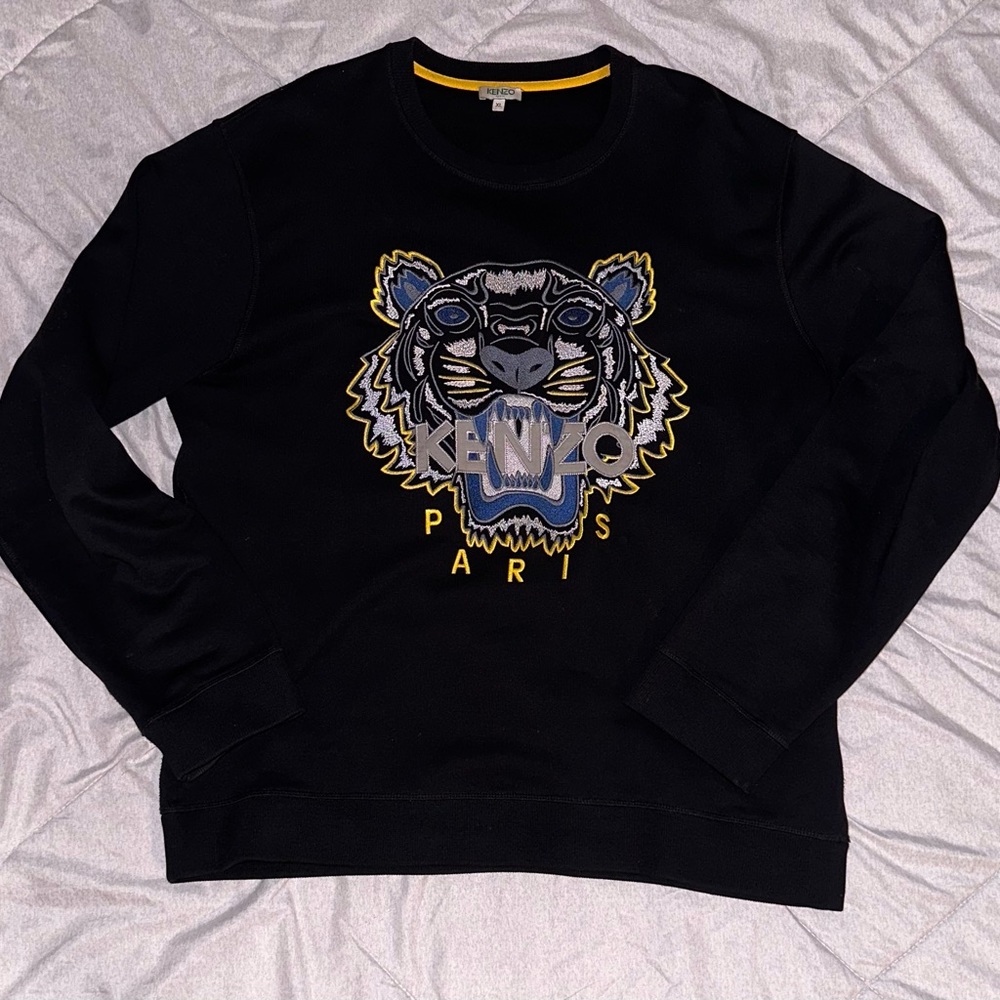 Kenzo Paris Tiger Black Crewneck Sweatshirt XL